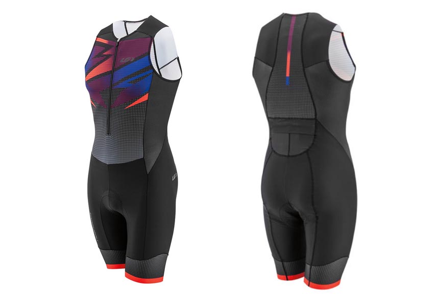 Séchage rapide Rembourré Skinsuit Rayures Colorées Tri Suit WOSAWE Combinaison Triathlon pour Femme