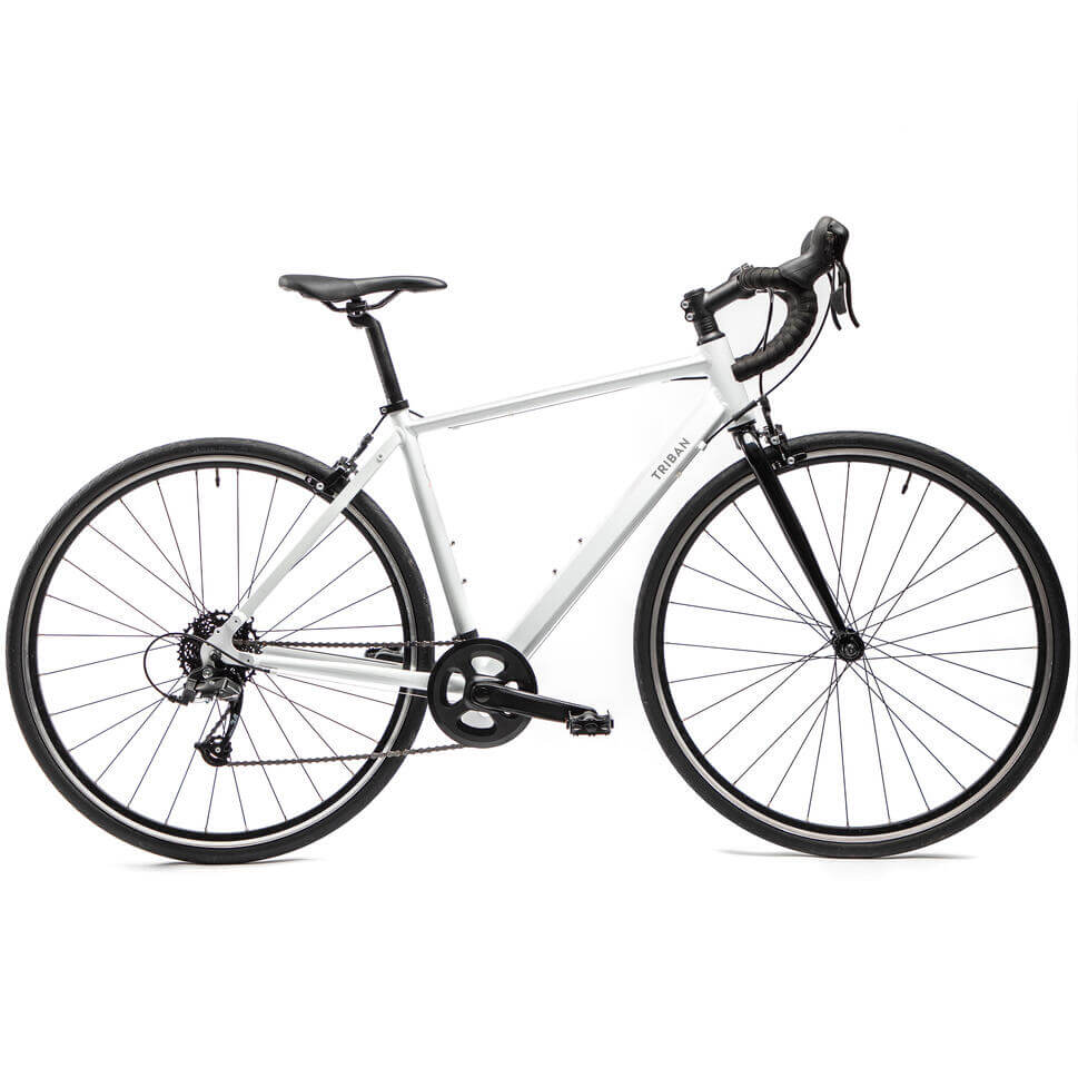 Vélo route femme triban easy blanc