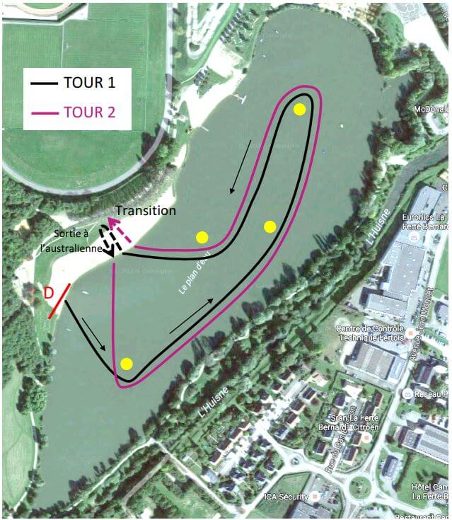 Parcours Natation Triathlon M Ferte Bernard