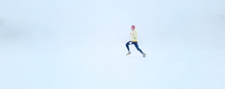Courir dans la neige